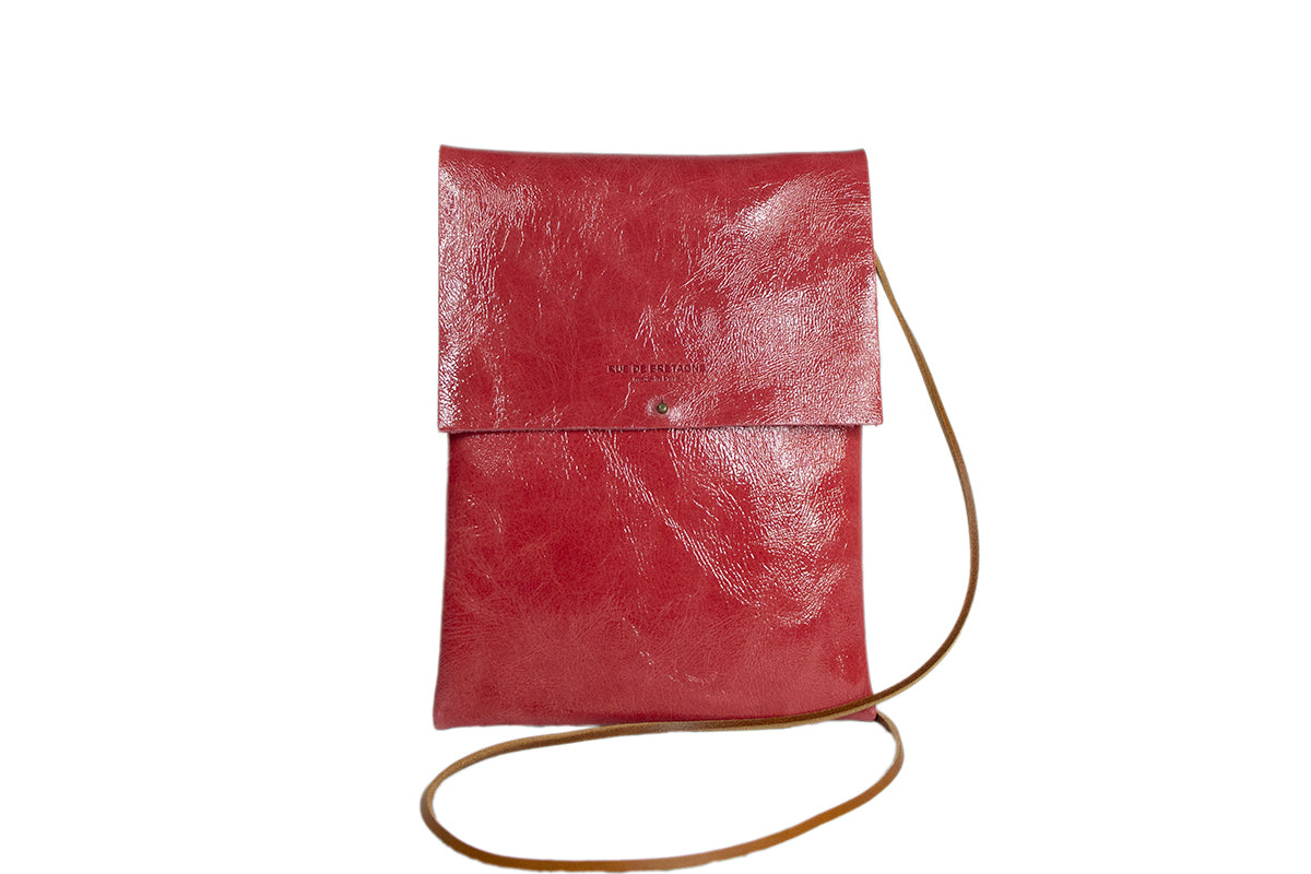 Bandoulière Large – Vernis Fraise