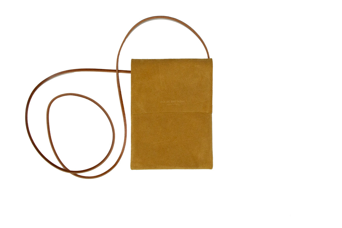 Bandoulière Medium – Vachette Velours Camel
