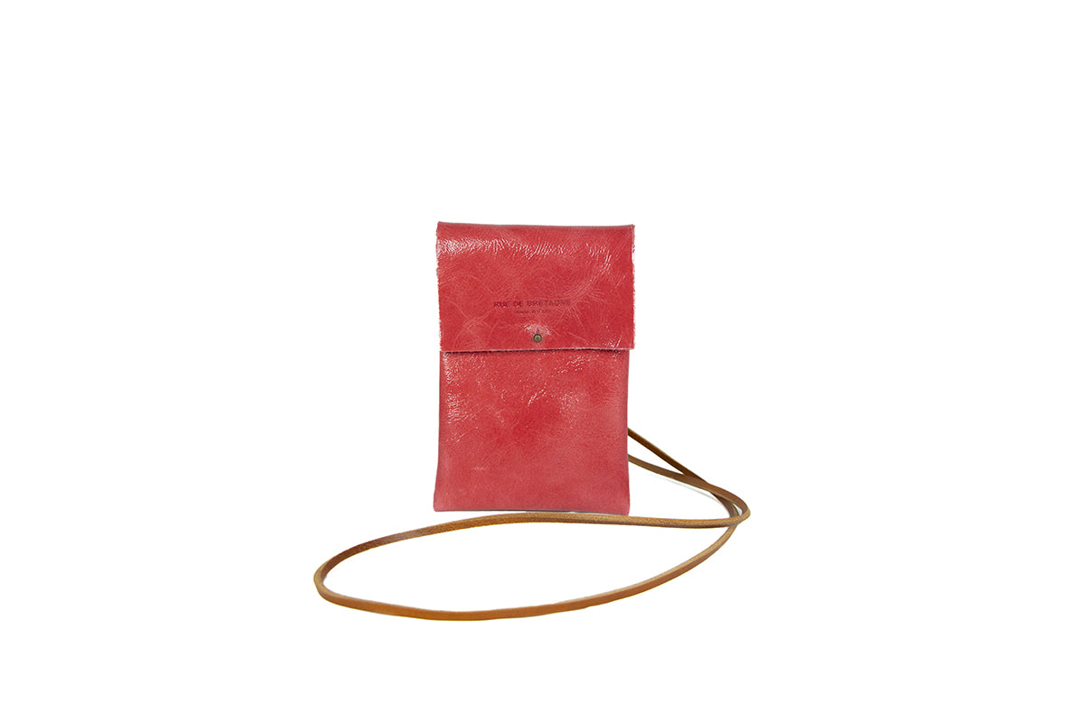 Bandoulière Small – Vernis Fraise