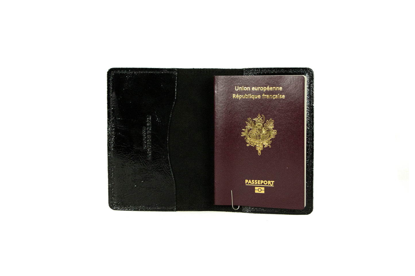 Etui Passeport – Vernis Noir