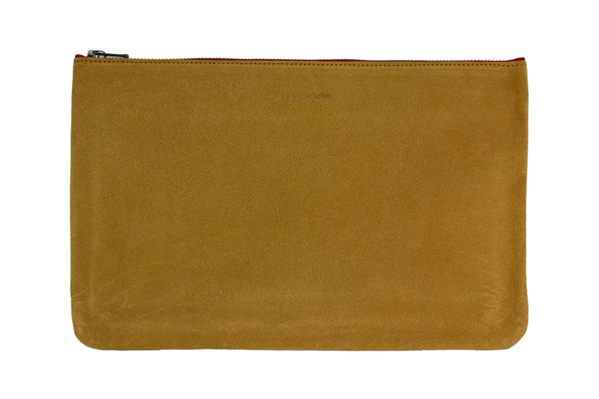 Trousse Large – Vachette Velours Camel