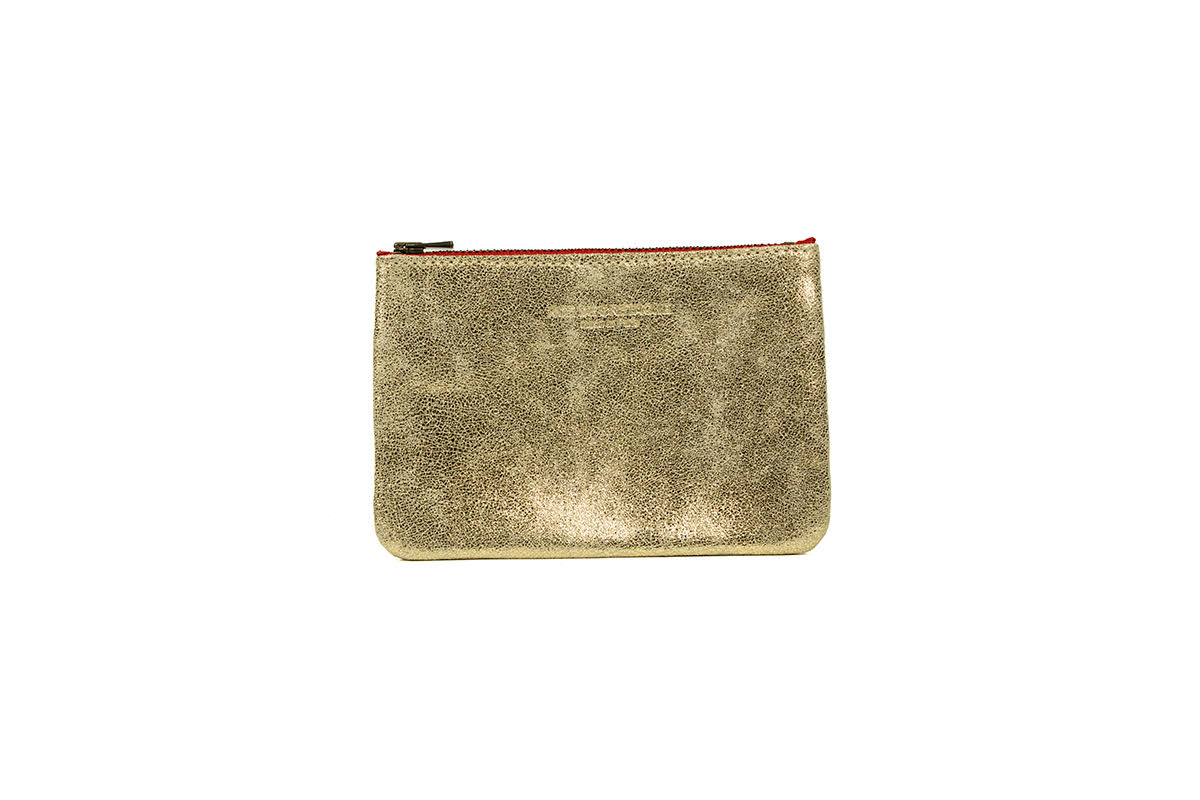 Trousse X-Small – Vachette Velours Brillant Or