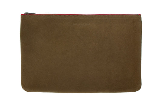 Trousse Large – Vachette Velours Tabac