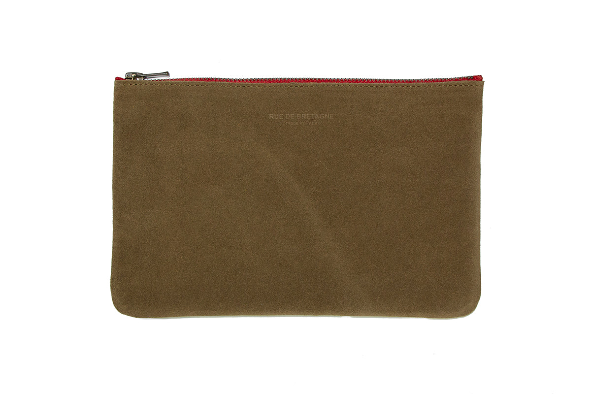 Trousse Medium – Vachette Velours Tabac