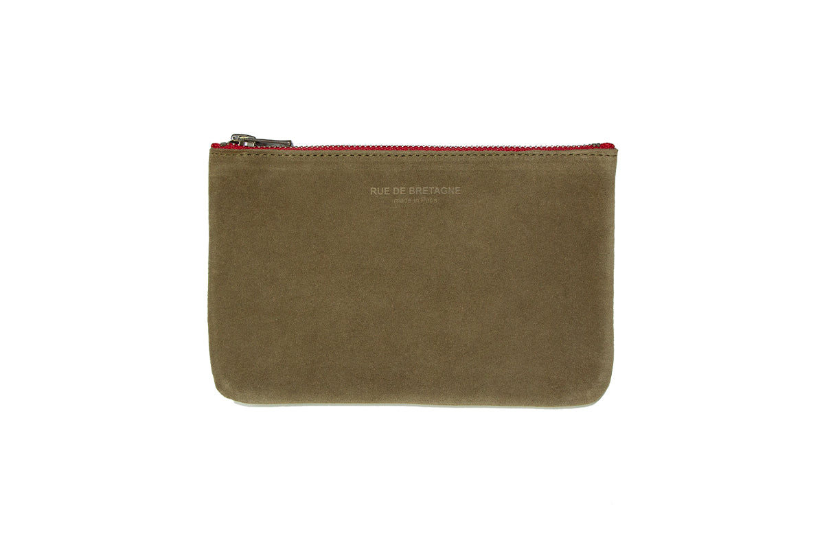 Trousse Small – Vachette Velours Tabac