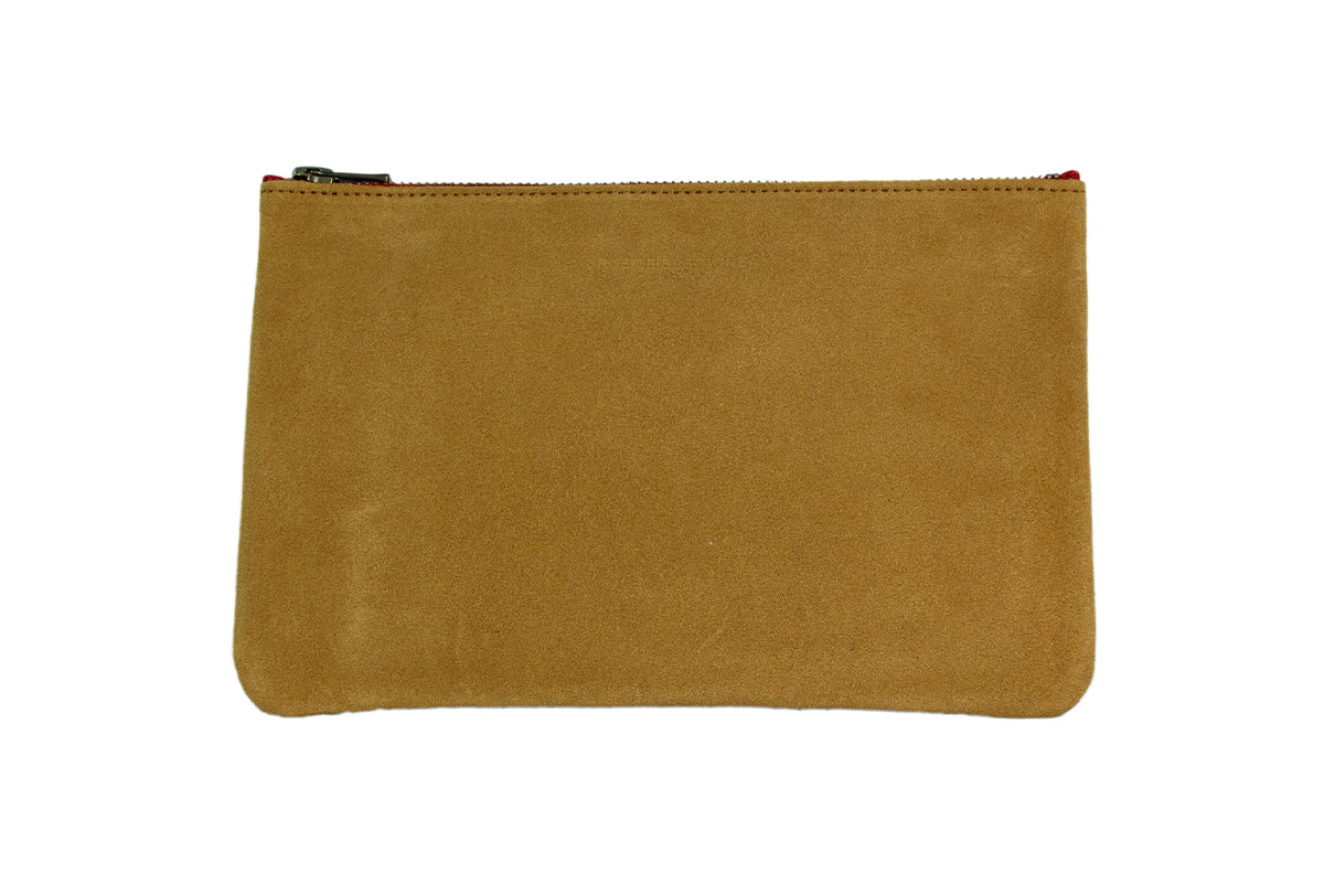 Trousse Medium – Vachette Velours Camel