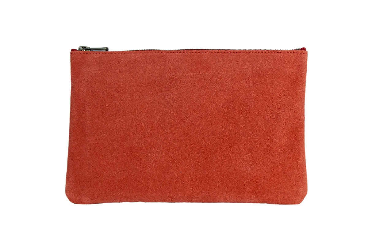 Trousse Medium – Vachette Velours Corail