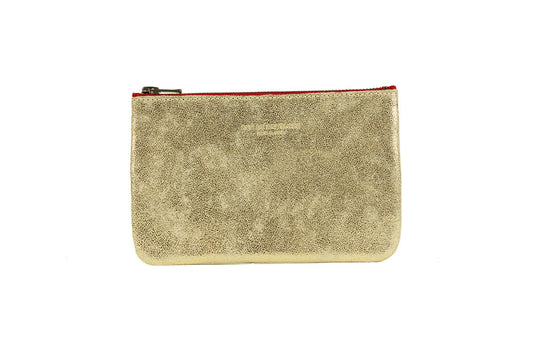 Trousse Small – Vachette Velours Brillant Or