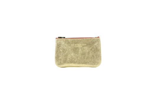Trousse XX Small – Vachette Velours Brillant Or